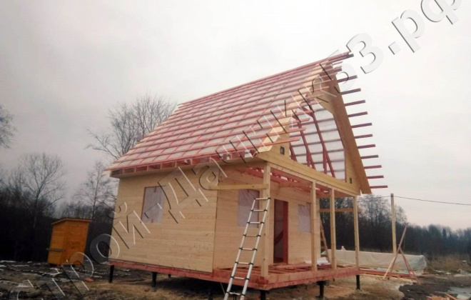 3 Каркасно-щитовой дом 6×6, 60 м², Ленинградская обл., Деревня Моршагино (2)